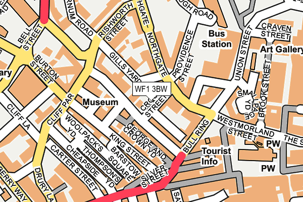 WF1 3BW map - OS OpenMap – Local (Ordnance Survey)