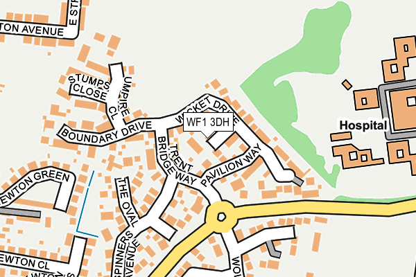 WF1 3DH map - OS OpenMap – Local (Ordnance Survey)