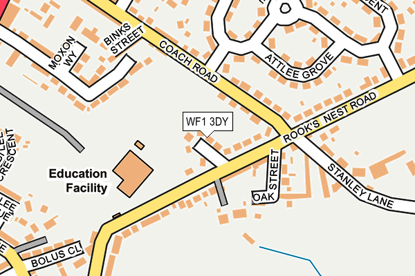 WF1 3DY map - OS OpenMap – Local (Ordnance Survey)