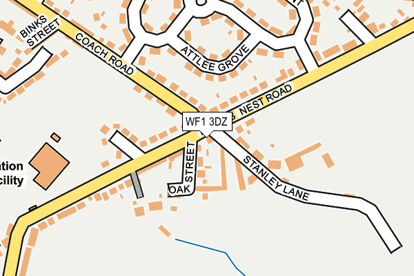 WF1 3DZ map - OS OpenMap – Local (Ordnance Survey)