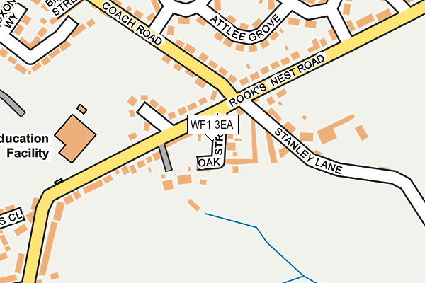 WF1 3EA map - OS OpenMap – Local (Ordnance Survey)