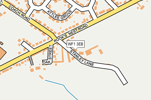 WF1 3EB map - OS OpenMap – Local (Ordnance Survey)
