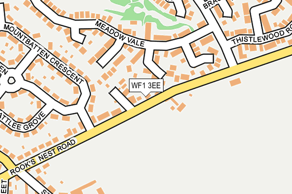 WF1 3EE map - OS OpenMap – Local (Ordnance Survey)