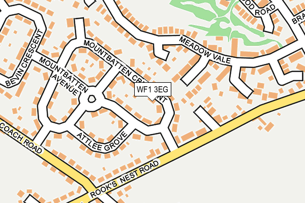 WF1 3EG map - OS OpenMap – Local (Ordnance Survey)