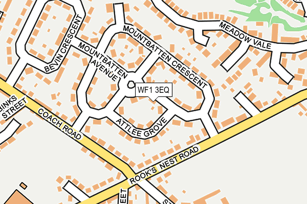 WF1 3EQ map - OS OpenMap – Local (Ordnance Survey)