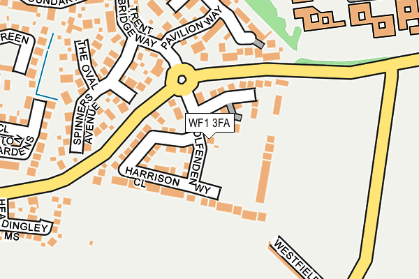 WF1 3FA map - OS OpenMap – Local (Ordnance Survey)