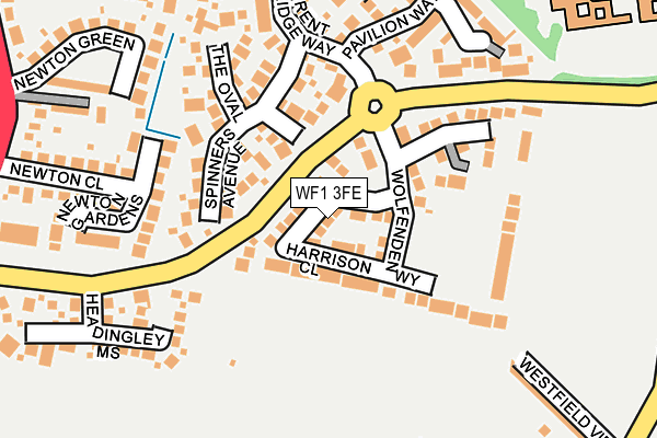 WF1 3FE map - OS OpenMap – Local (Ordnance Survey)