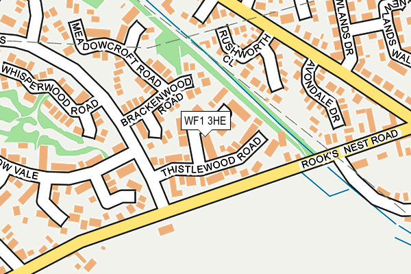 WF1 3HE map - OS OpenMap – Local (Ordnance Survey)