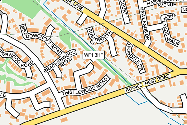 WF1 3HF map - OS OpenMap – Local (Ordnance Survey)