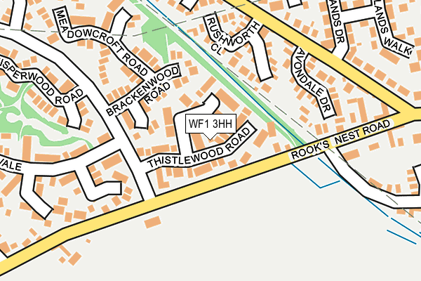 WF1 3HH map - OS OpenMap – Local (Ordnance Survey)