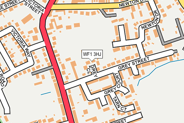 WF1 3HJ map - OS OpenMap – Local (Ordnance Survey)
