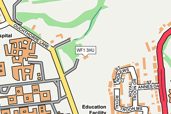 WF1 3HU map - OS OpenMap – Local (Ordnance Survey)