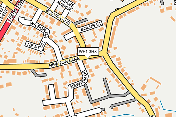 WF1 3HX map - OS OpenMap – Local (Ordnance Survey)