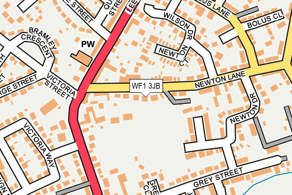 WF1 3JB map - OS OpenMap – Local (Ordnance Survey)