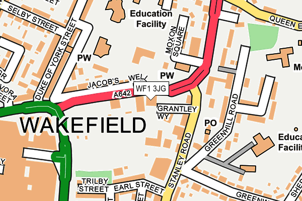 WF1 3JG map - OS OpenMap – Local (Ordnance Survey)