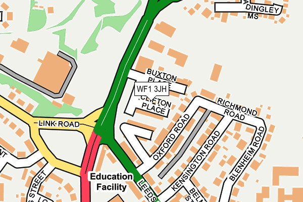 WF1 3JH map - OS OpenMap – Local (Ordnance Survey)