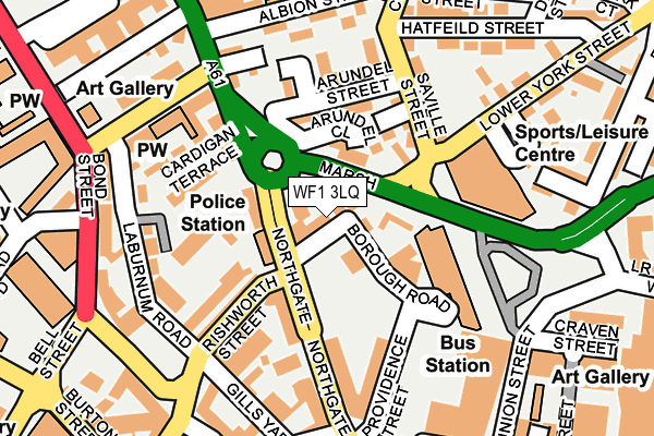 WF1 3LQ map - OS OpenMap – Local (Ordnance Survey)