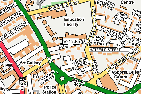 WF1 3LR map - OS OpenMap – Local (Ordnance Survey)