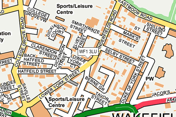 WF1 3LU map - OS OpenMap – Local (Ordnance Survey)