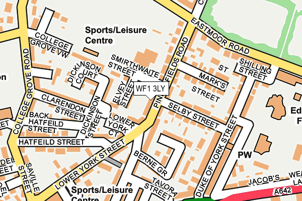 WF1 3LY map - OS OpenMap – Local (Ordnance Survey)