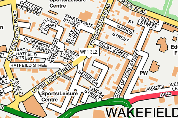 WF1 3LZ map - OS OpenMap – Local (Ordnance Survey)