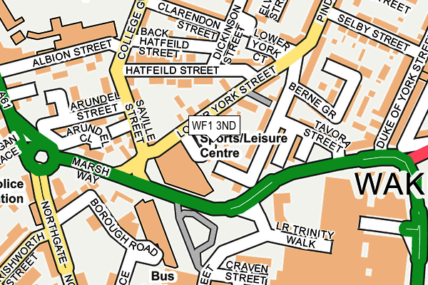 WF1 3ND map - OS OpenMap – Local (Ordnance Survey)