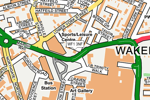WF1 3NF map - OS OpenMap – Local (Ordnance Survey)