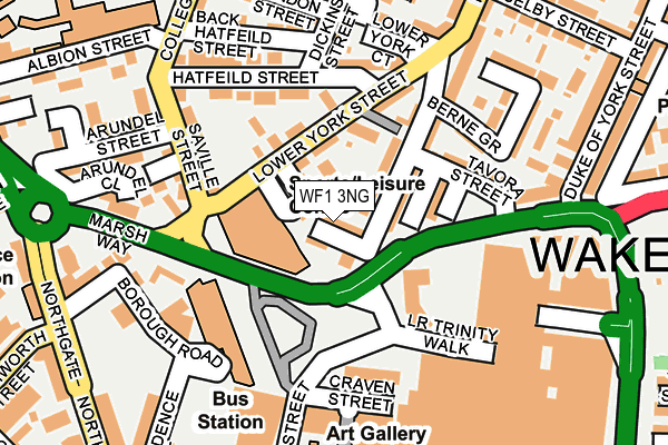 WF1 3NG map - OS OpenMap – Local (Ordnance Survey)