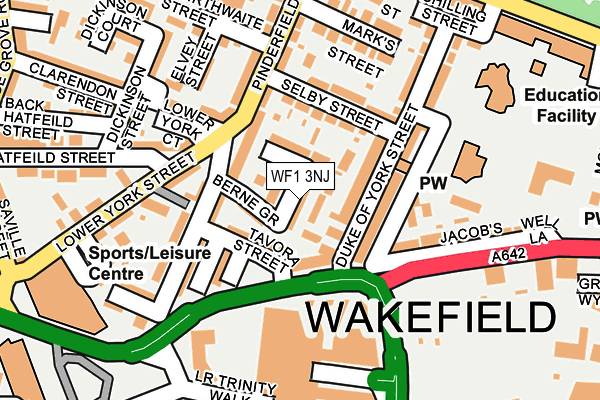 WF1 3NJ map - OS OpenMap – Local (Ordnance Survey)