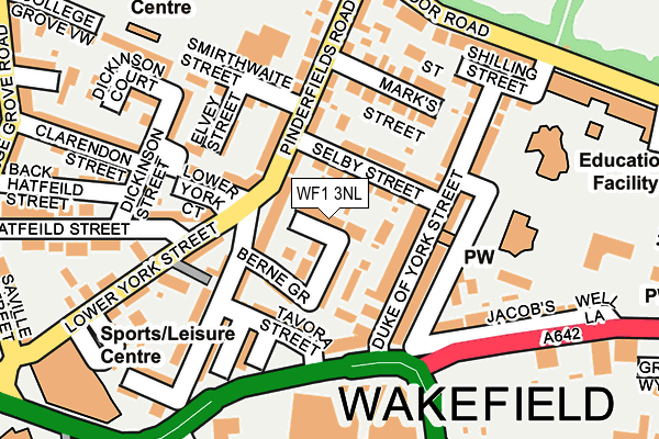 WF1 3NL map - OS OpenMap – Local (Ordnance Survey)