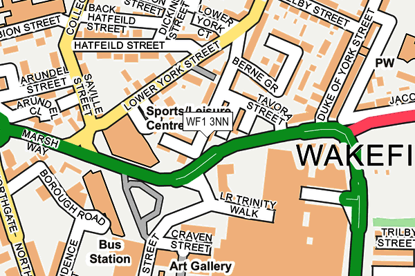 WF1 3NN map - OS OpenMap – Local (Ordnance Survey)