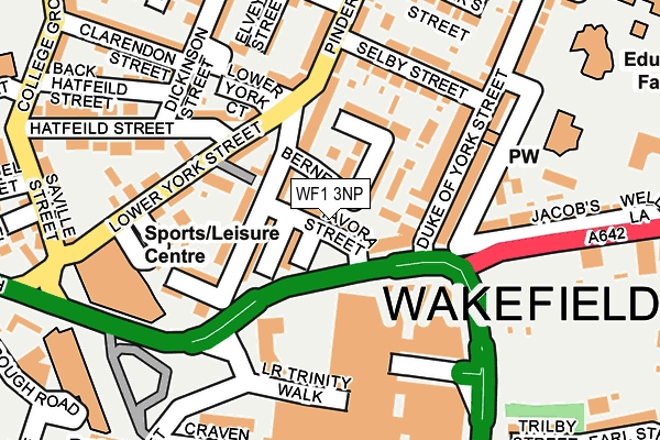 WF1 3NP map - OS OpenMap – Local (Ordnance Survey)