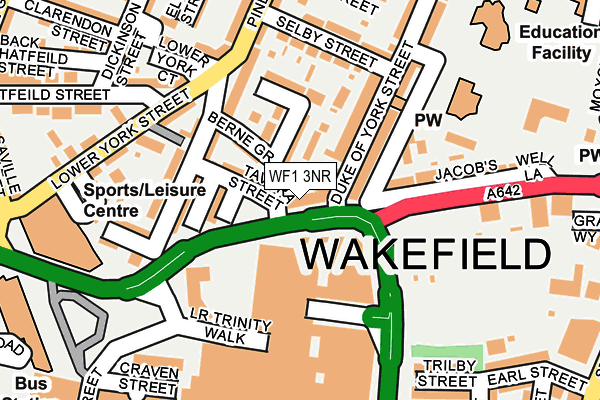 WF1 3NR map - OS OpenMap – Local (Ordnance Survey)