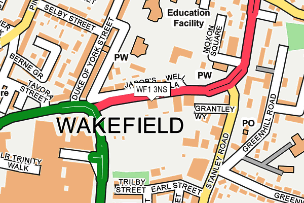 WF1 3NS map - OS OpenMap – Local (Ordnance Survey)