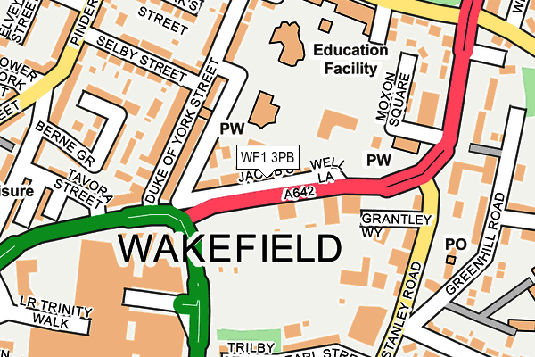WF1 3PB map - OS OpenMap – Local (Ordnance Survey)