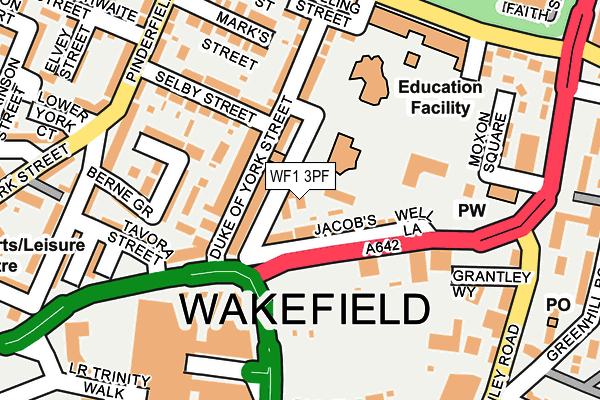 WF1 3PF map - OS OpenMap – Local (Ordnance Survey)