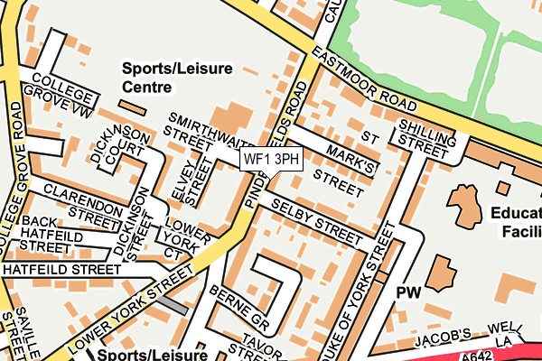 WF1 3PH map - OS OpenMap – Local (Ordnance Survey)