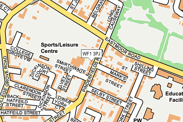 WF1 3PJ map - OS OpenMap – Local (Ordnance Survey)