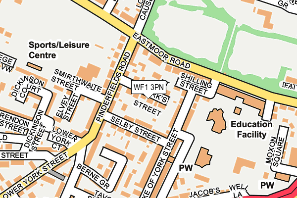 WF1 3PN map - OS OpenMap – Local (Ordnance Survey)