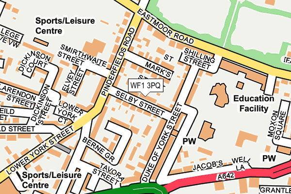 WF1 3PQ map - OS OpenMap – Local (Ordnance Survey)