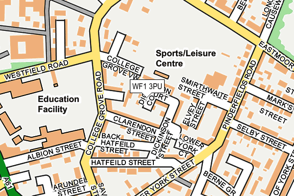 WF1 3PU map - OS OpenMap – Local (Ordnance Survey)