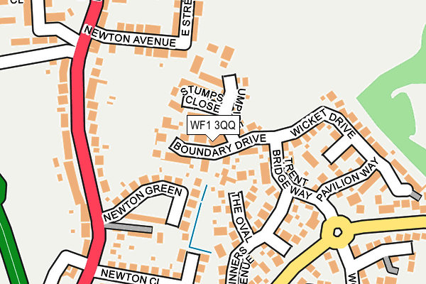 WF1 3QQ map - OS OpenMap – Local (Ordnance Survey)