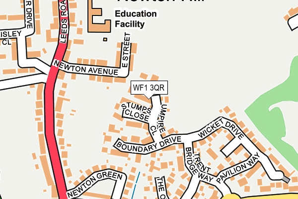 WF1 3QR map - OS OpenMap – Local (Ordnance Survey)