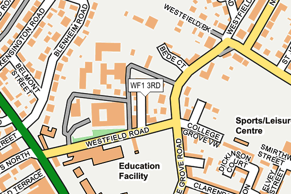WF1 3RD map - OS OpenMap – Local (Ordnance Survey)
