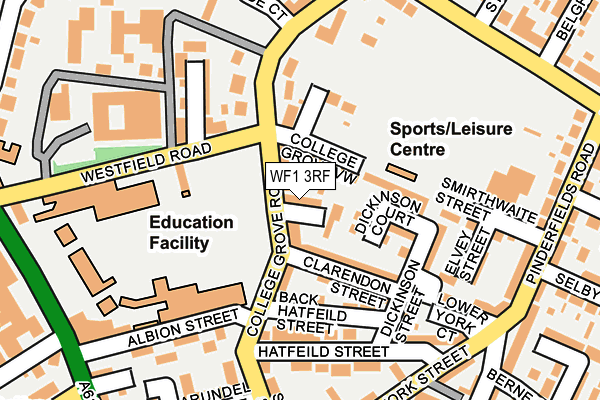 WF1 3RF map - OS OpenMap – Local (Ordnance Survey)