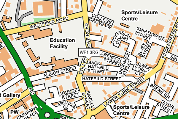 WF1 3RG map - OS OpenMap – Local (Ordnance Survey)