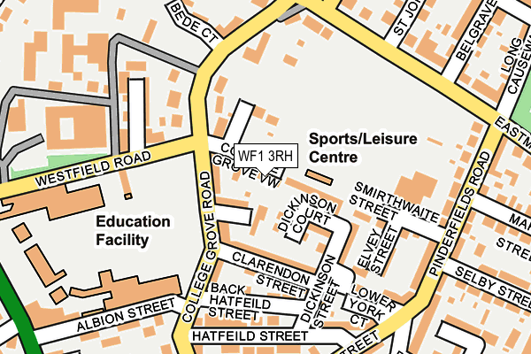 WF1 3RH map - OS OpenMap – Local (Ordnance Survey)