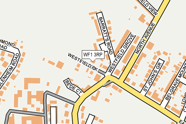 WF1 3RP map - OS OpenMap – Local (Ordnance Survey)