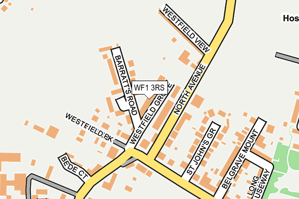 WF1 3RS map - OS OpenMap – Local (Ordnance Survey)