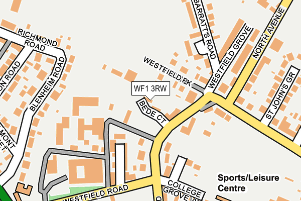 WF1 3RW map - OS OpenMap – Local (Ordnance Survey)